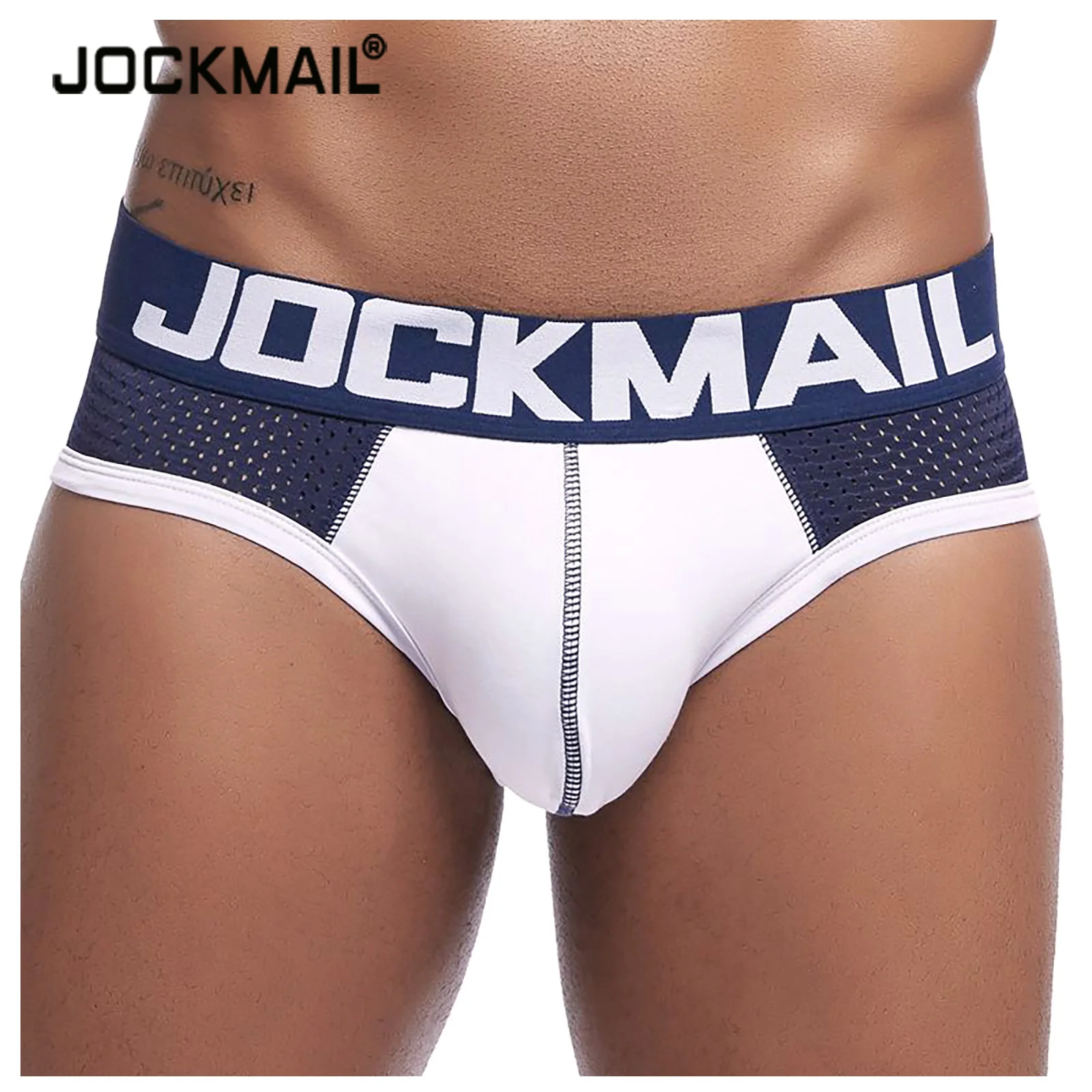 

Трусы-брифы Jockmail мужские сетчатые, нижнее белье, дышащие хлопковые трусы слипы, шорты для геев