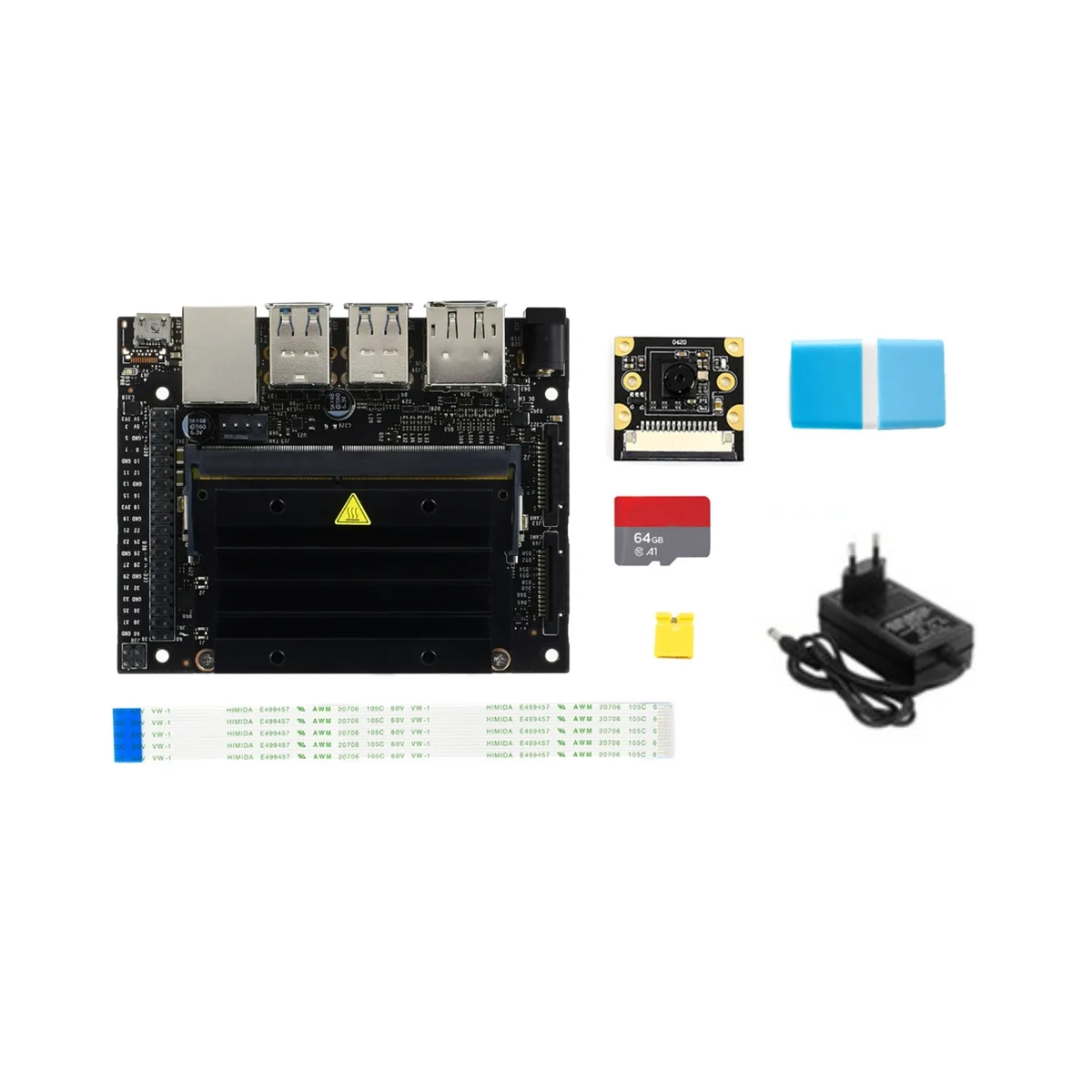 

For Jetson Nano 4GB B01 Artificial Intelligence Developer Kit for Programmingrobot Embedded with IMX219 Camera EU Plug