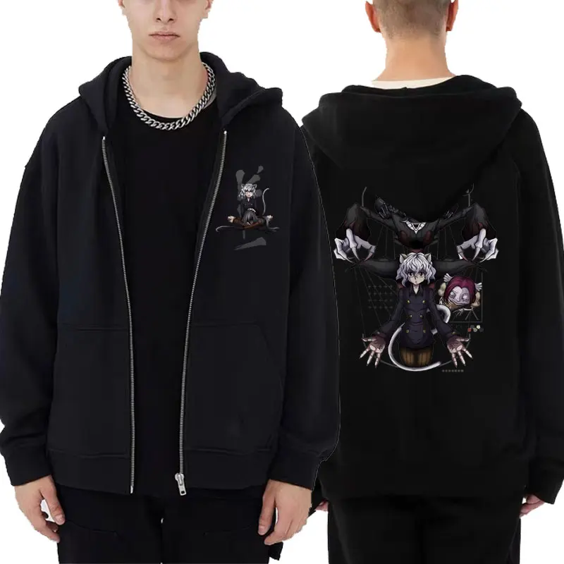 Japanese Anime Hunter X Hunter Neferpitou Print Zipper Hoodie Men's Fleece Cotton Zip Up Sweatshirt Men Women Manga Hoodies Coat
Japanese Anime Hunter X Hunter Neferpitou Print Zipper Hoodie Men's Fleece Cotton Zip Up Sweatshirt Men Women Manga Hoodies Coat
