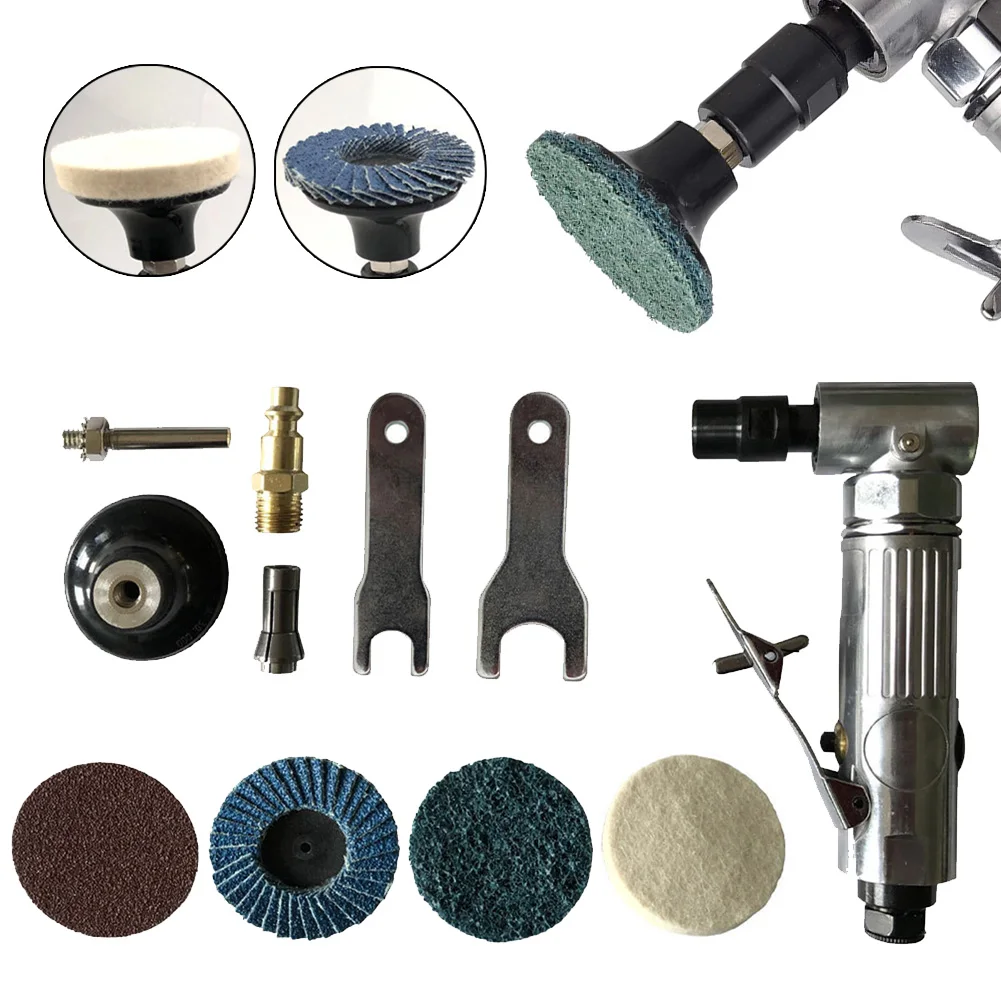 Air Angle Die Grinder 1/4 Inch 90 Degree Pneumatic Grinding Polisher With 2inch Sanding Discs Set Rotation Tool Accessories
Air Angle Die Grinder 1/4 Inch 90 Degree Pneumatic Grinding Polisher With 2inch Sanding Discs Set Rotation Tool Accessories