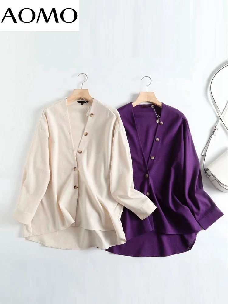 AOMO 2022 Autumn Women Oversized Cotton Linen Blouse Long Sleeve Chic Female Office Lady Shirt 4C62A
AOMO 2022 Autumn Women Oversized Cotton Linen Blouse Long Sleeve Chic Female Office Lady Shirt 4C62A
