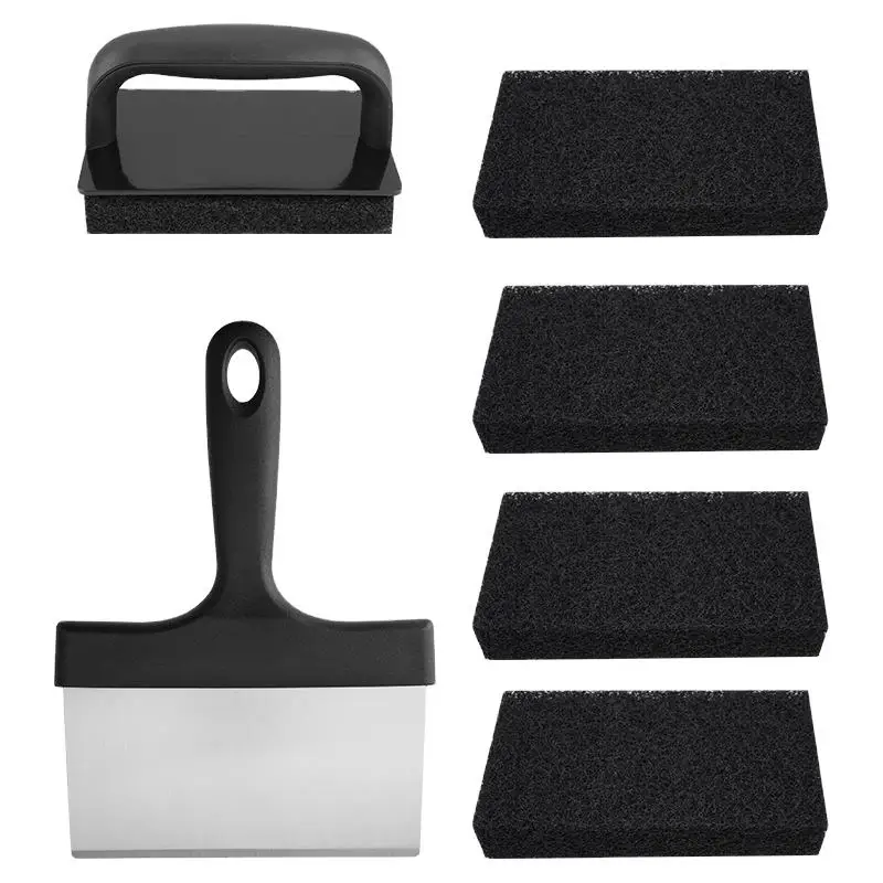 Accessories BBQ Cleaning Tool Stainless Steel Griddle Scraper With Scouring Pad Set Barbecue Utensils Kit Kitchen Dining Bar
Accessories BBQ Cleaning Tool Stainless Steel Griddle Scraper With Scouring Pad Set Barbecue Utensils Kit Kitchen Dining Bar