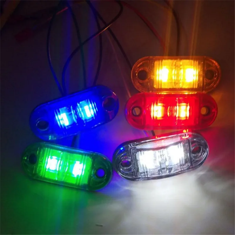 High Quality 2 LED Piranha Truck Red Yellow White Side Light LED Truck Signal Light 67mm*28mm Installation Hole Distance 48mm
High Quality 2 LED Piranha Truck Red Yellow White Side Light LED Truck Signal Light 67mm*28mm Installation Hole Distance 48mm