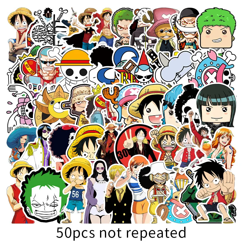 50 Pcs One Piece Cartoon Anime PVC Stickers Luggage Computer Skateboard Car Motorcycle Refrigerator Graffiti Collection Gift
50 Pcs One Piece Cartoon Anime PVC Stickers Luggage Computer Skateboard Car Motorcycle Refrigerator Graffiti Collection Gift
