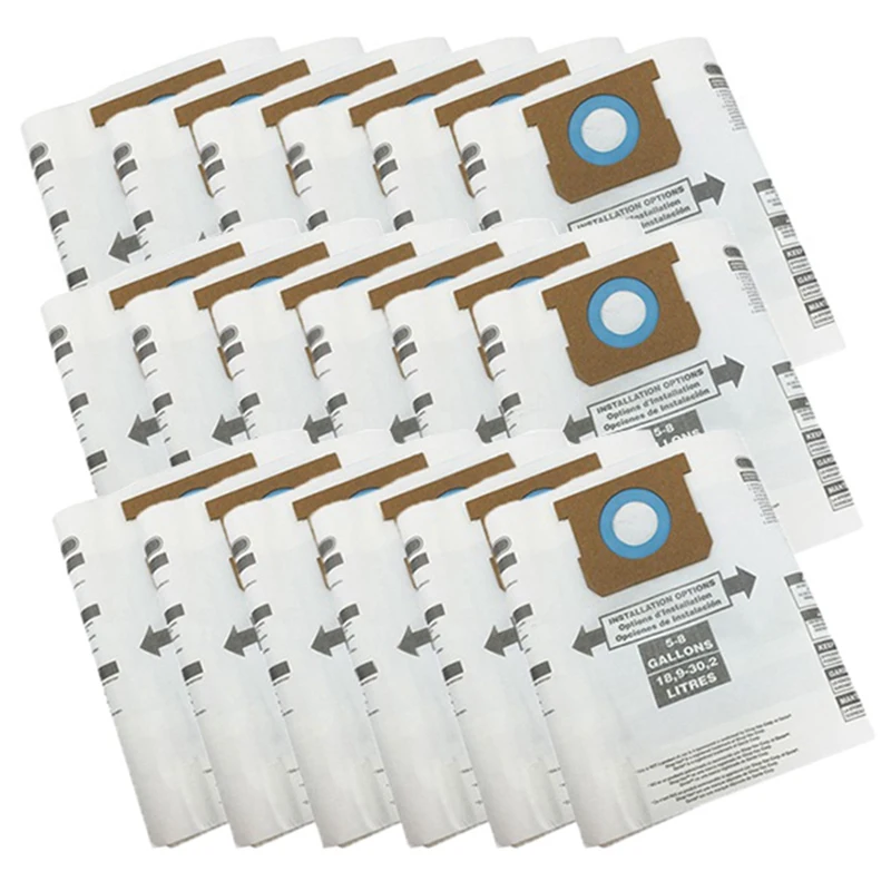 18PCS Replacement Wet/Dry Vacuum Bags Dust Bags For Shop-Vac Ridgid 5-8 Gallon Vacuum Cleaner 9066100 90661 906-61
18PCS Replacement Wet/Dry Vacuum Bags Dust Bags For Shop-Vac Ridgid 5-8 Gallon Vacuum Cleaner 9066100 90661 906-61