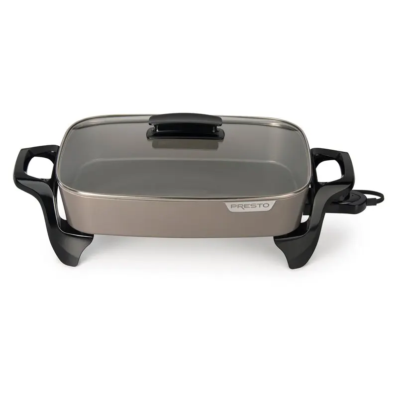 

16-inch Ceramic Electric Skillet with glass cover 06856