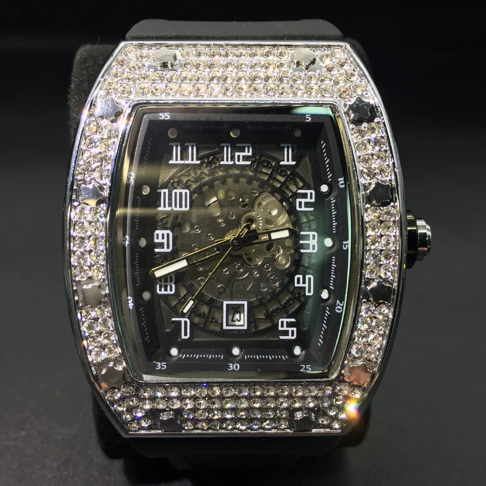 Richard Tonneau Dial Platinum Watches Man Luxury Brand Diamond Men Quartz Watch Unique Design Rubber Strap Fashion Wristwatch
Richard Tonneau Dial Platinum Watches Man Luxury Brand Diamond Men Quartz Watch Unique Design Rubber Strap Fashion Wristwatch