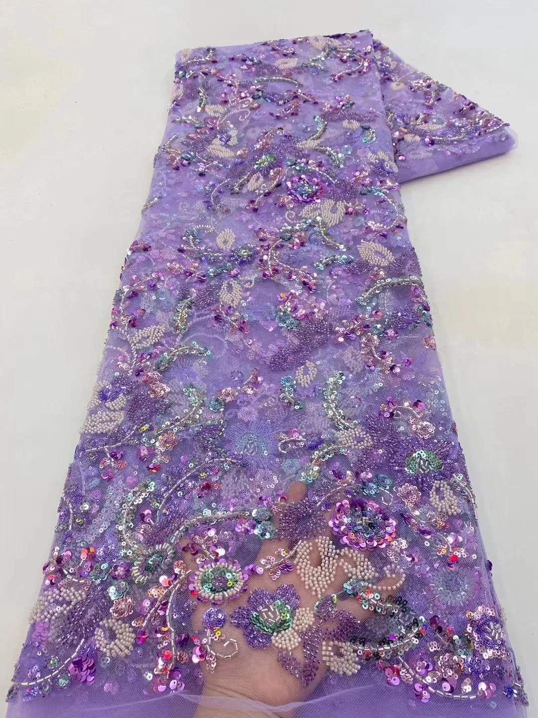 2023 Purple 3D Flower Lace Fabric With Pearls High Quality French Embroidery Tulle African Fabric For Wedding Party Dress Sewing
2023 Purple 3D Flower Lace Fabric With Pearls High Quality French Embroidery Tulle African Fabric For Wedding Party Dress Sewing