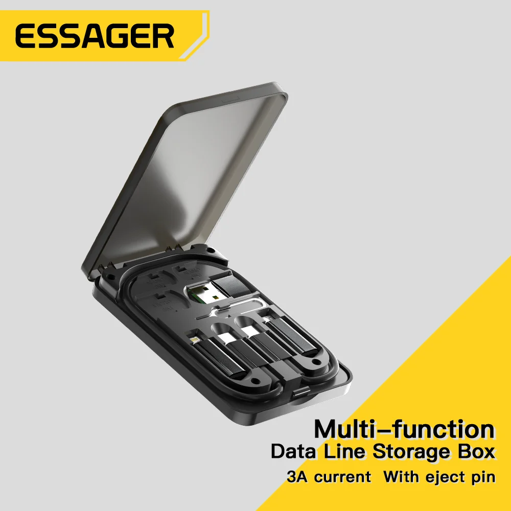 Fast Charging Data Cord Type C Micro Cable With Holder Storage Box Essager 4 In 1 Data Cable Storage Box Portable Pd 60w
Fast Charging Data Cord Type C Micro Cable With Holder Storage Box Essager 4 In 1 Data Cable Storage Box Portable Pd 60w