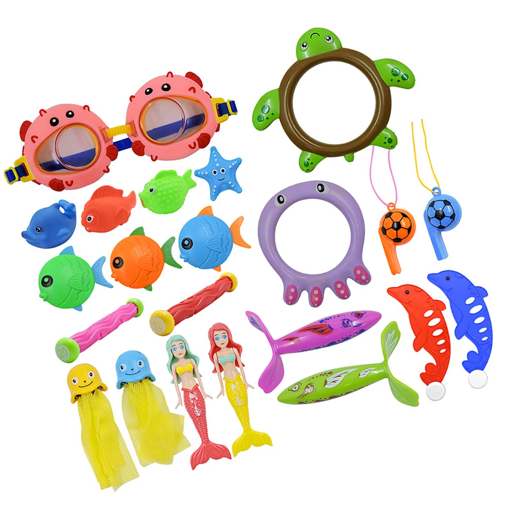 

Safe And Non-toxic Diving Toys Set - For Kids Pool Parties Easy To Grasp Underwater Colorful Swimming Game ABS