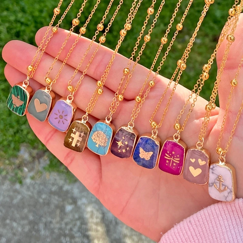 Natural Stone Pendant Necklaces For Women Men Heart Cross Butterfly Dragonfly Patterns Charm Necklace Yoga Meditation Jewelry
Natural Stone Pendant Necklaces For Women Men Heart Cross Butterfly Dragonfly Patterns Charm Necklace Yoga Meditation Jewelry