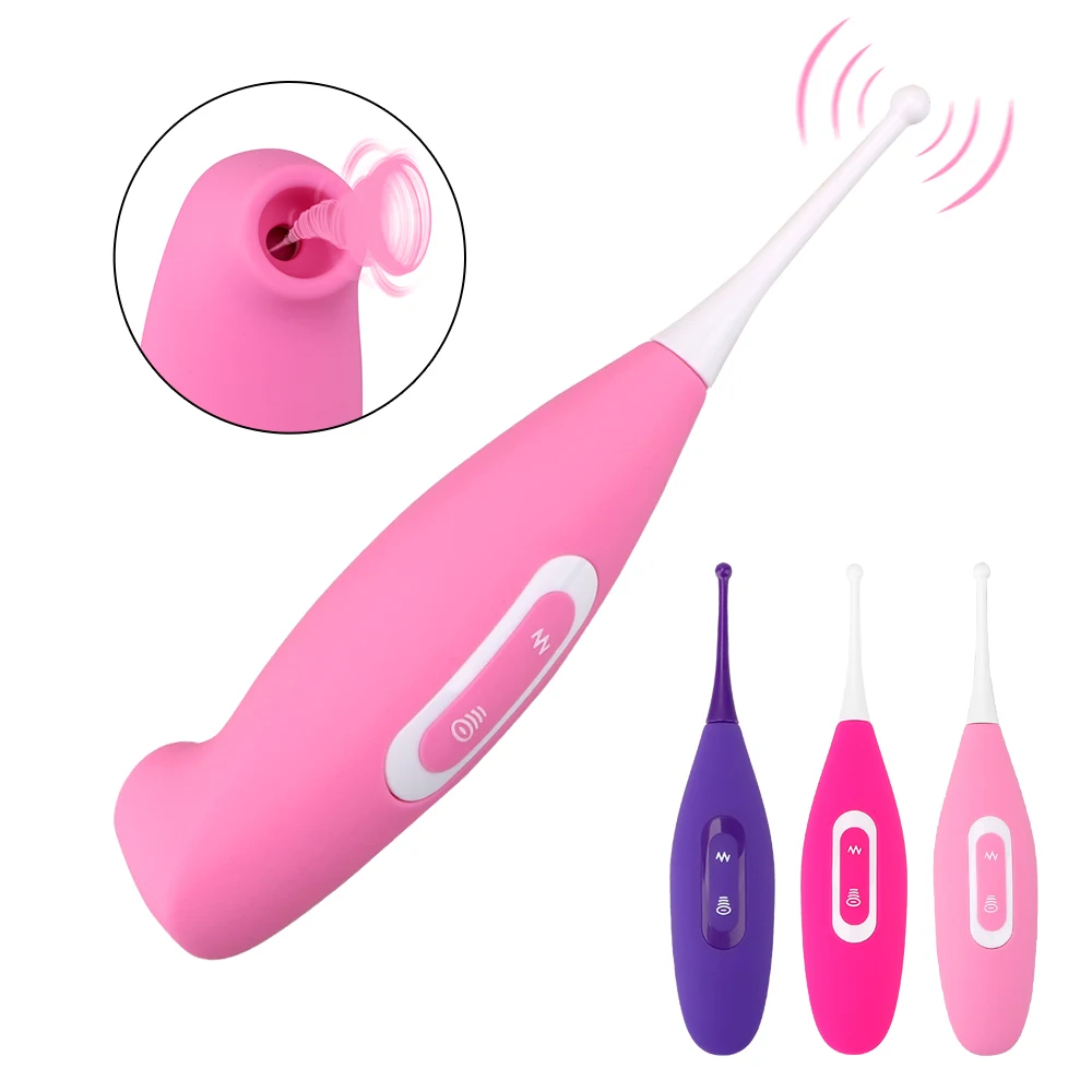 

Clit Sucker Vibrator Tongue Vibrating 2 in 1 G-Spot Vibrator Clitoris Stimulator 8 Speeds Nipple Sucking Sex Toys for Women