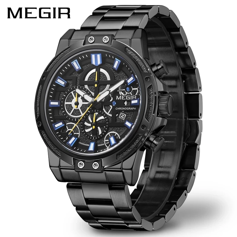 MEGIR Men's Watches Top Brand Luxury Quartz Steel Band Watch Relogio Masculino Luminous Hands Multifunctional Waterproof Clock
MEGIR Men's Watches Top Brand Luxury Quartz Steel Band Watch Relogio Masculino Luminous Hands Multifunctional Waterproof Clock