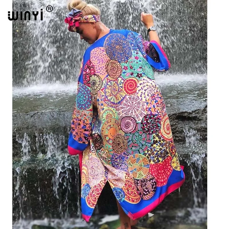 WINYI Europe national style printing beach Bohemian long Cardigan Cover-up stitch Casual Boho loose Holiday kimono coat kaftan
WINYI Europe national style printing beach Bohemian long Cardigan Cover-up stitch Casual Boho loose Holiday kimono coat kaftan