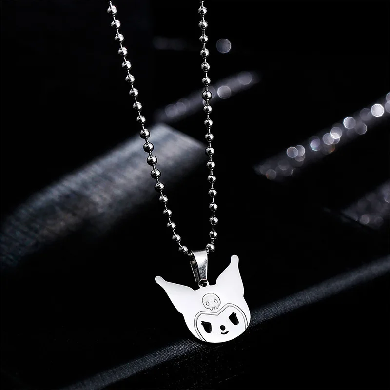 Kawaii Sanrio Accessories Necklace Kuromi Cute Beauty Female Personality Hip Hop Titanium Girlfriends Couple Toys for Girls Gift
Kawaii Sanrio Accessories Necklace Kuromi Cute Beauty Female Personality Hip Hop Titanium Girlfriends Couple Toys for Girls Gift