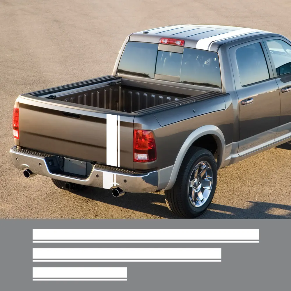 3 шт. модные гоночные полосы автомобильные наклейки для Dodge RAM raptor F-150 L200 Triton on3dmax