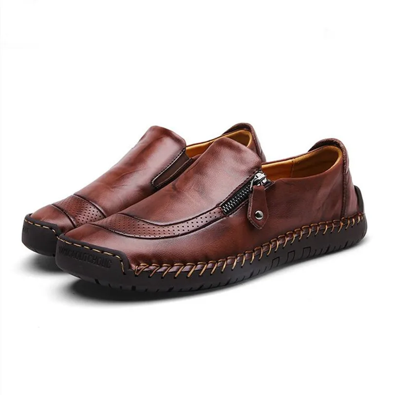 Classic Men's Casual Shoes Leather Breathable Men Soft Flats Moccasins Loafers Zipper Men's Driving Male Loafers Shoe
Classic Men's Casual Shoes Leather Breathable Men Soft Flats Moccasins Loafers Zipper Men's Driving Male Loafers Shoe