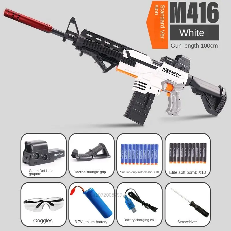 Игрушечный пистолет M416, автоматическая снайперская винтовка, электрическая игрушка, пистолет из пенопласта, эжектор, мягкая пуля, детская и...
Игрушечный пистолет M416, автоматическая снайперская винтовка, электрическая игрушка, пистолет из пенопласта, эжектор, мягкая пуля, детская и...
