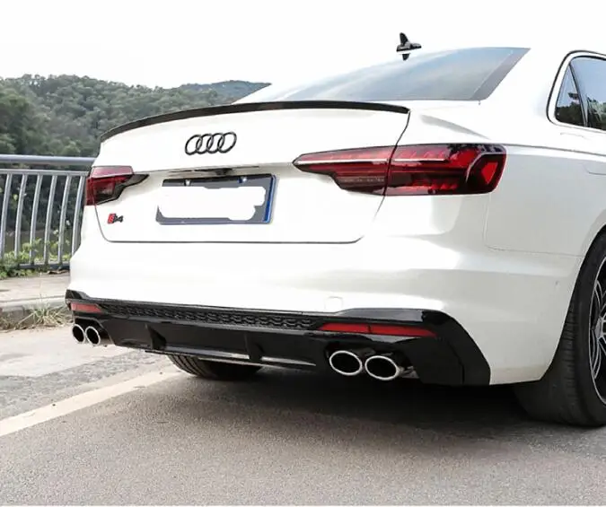 High Quality ABS Paint Car Rear Bumper Lip Splitter Diffuser Cover With Exhaust Tips For Audi A4 S-line S4 2020 2021
High Quality ABS Paint Car Rear Bumper Lip Splitter Diffuser Cover With Exhaust Tips For Audi A4 S-line S4 2020 2021
