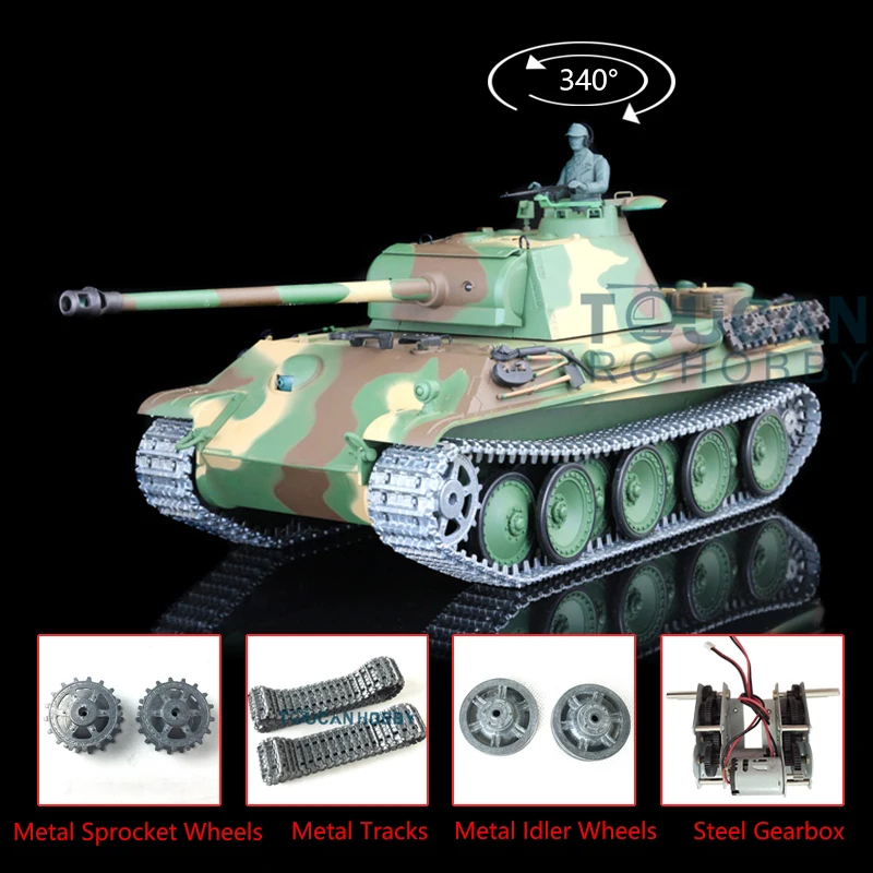 US Stock Heng Long 1/16 Scale 7.0 Upgraded German Panther G RTR RC Tank 3879 Metal Tracks TH17488-SMT2
US Stock Heng Long 1/16 Scale 7.0 Upgraded German Panther G RTR RC Tank 3879 Metal Tracks TH17488-SMT2