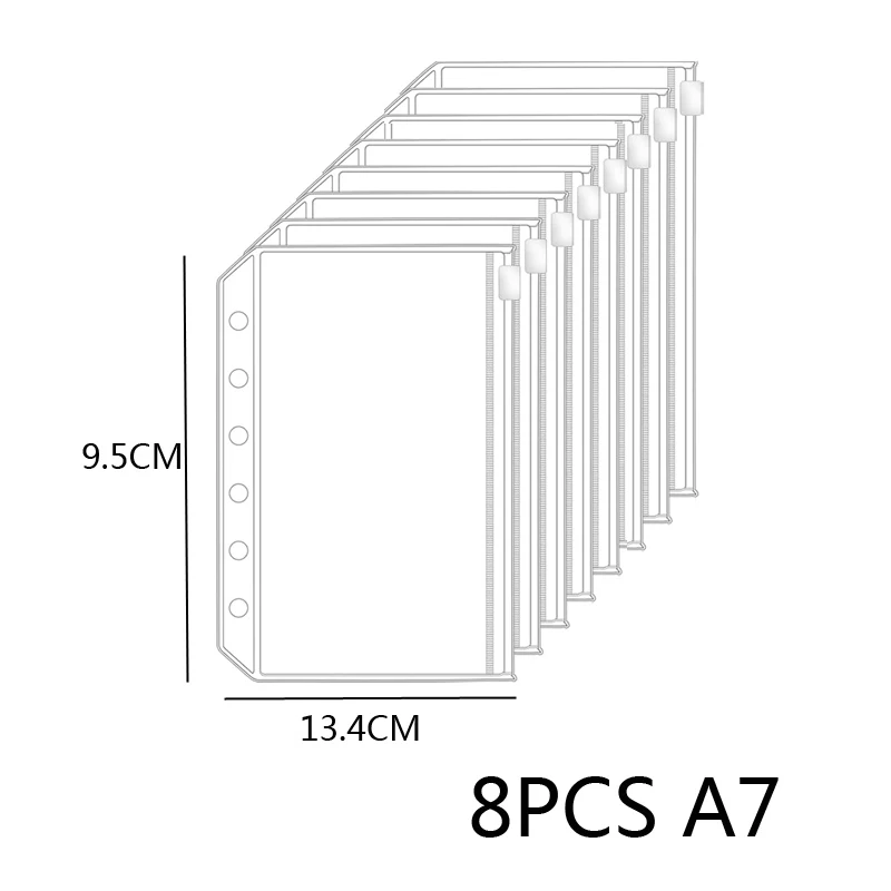 8 Упаковок Портативных Конвертов Для Денег Из ПВХ Размеров A5 A6 A7, Сумка На Молнии, Органайзеры Для Документов
8 Упаковок Портативных Конвертов Для Денег Из ПВХ Размеров A5 A6 A7, Сумка На Молнии, Органайзеры Для Документов