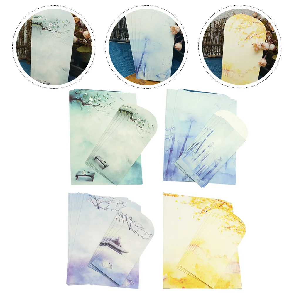 Paper Envelopes Letter Writing Stationary Chinese Style Stationery Supplies Greeting Set Packing Stamps Wedding Holiday Gift
Paper Envelopes Letter Writing Stationary Chinese Style Stationery Supplies Greeting Set Packing Stamps Wedding Holiday Gift