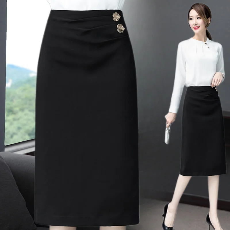 2023 New Black Skirt Back Split Women Sexy Bodycon Office Lady High Waist Mid-length Office Pencil Package Hip Clothing T227 
2023 New Black Skirt Back Split Women Sexy Bodycon Office Lady High Waist Mid-length Office Pencil Package Hip Clothing T227