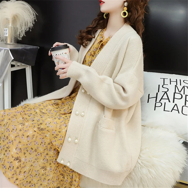 Autumn Spring Korean Knitted Sweater Women Cardigan Casual Jumpers Ladies Loose Short Solid Color Big Pocket Knit Tops Female
Autumn Spring Korean Knitted Sweater Women Cardigan Casual Jumpers Ladies Loose Short Solid Color Big Pocket Knit Tops Female