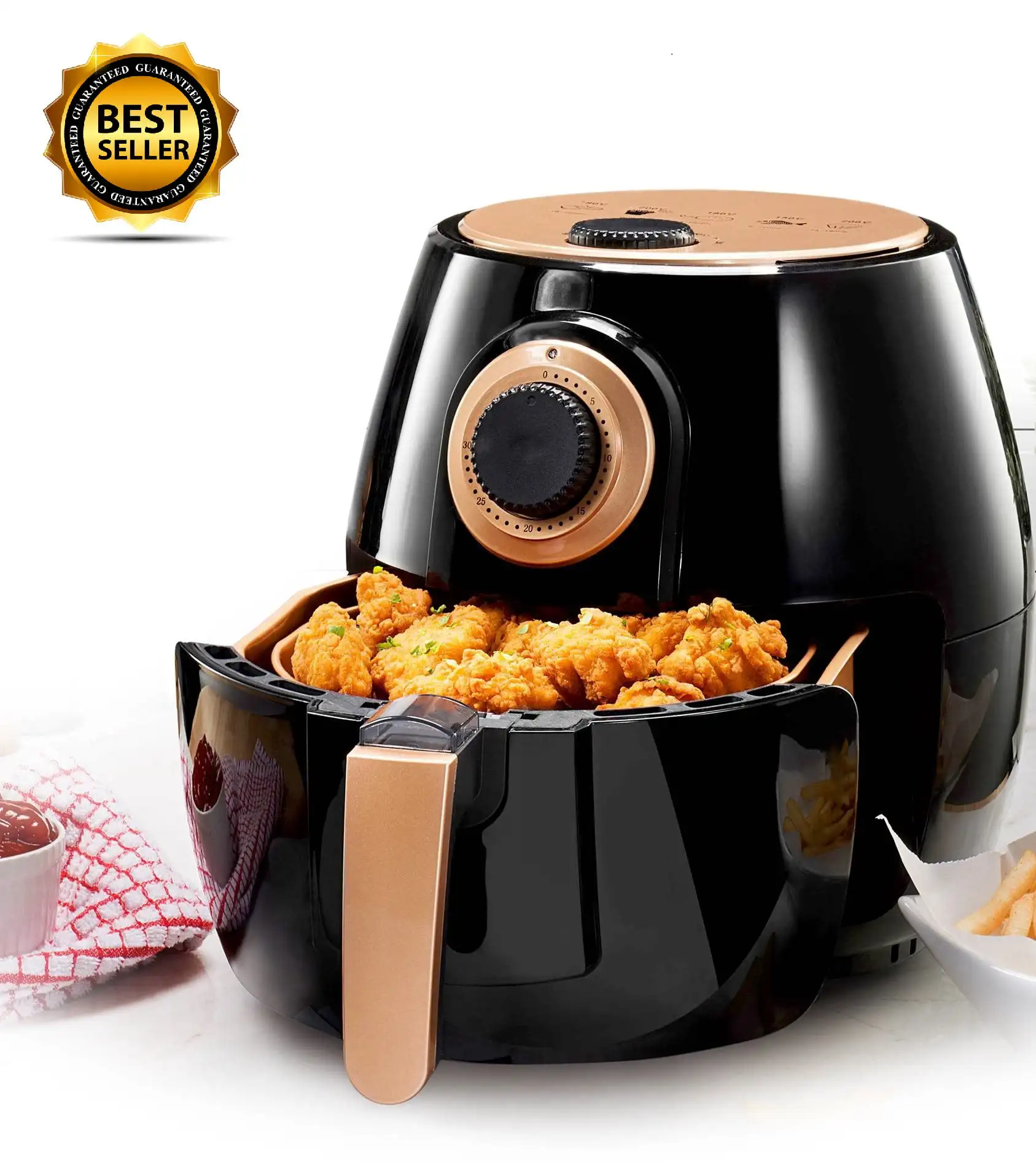 Air Fryer XL 3.8 Liter with Rapid Air Technology for Oil Free Healthy Cooking Adjustable Temperature Control with Auto Shutoff
Air Fryer XL 3.8 Liter with Rapid Air Technology for Oil Free Healthy Cooking Adjustable Temperature Control with Auto Shutoff