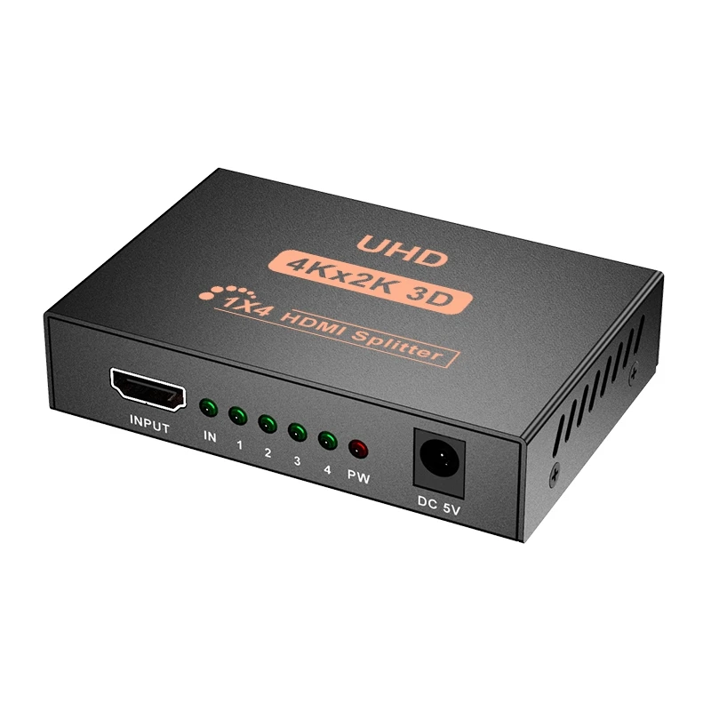 4K 1X4 HDMI Splitter By 1 Port To 4 HDMI Display Duplicate/Mirror USB Powered Splitter For PS5 (One To Four Outputs)
4K 1X4 HDMI Splitter By 1 Port To 4 HDMI Display Duplicate/Mirror USB Powered Splitter For PS5 (One To Four Outputs)