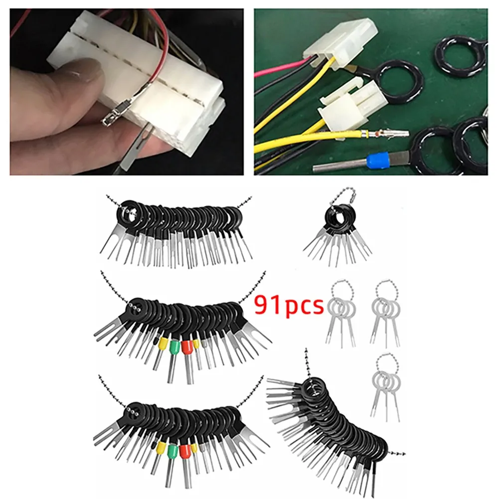 91PCS Wire Terminal Removal Tool Car Electrical Wiring Crimp Connector Pin Kit High Quality And Durable Small Pin Repair Tool
91PCS Wire Terminal Removal Tool Car Electrical Wiring Crimp Connector Pin Kit High Quality And Durable Small Pin Repair Tool