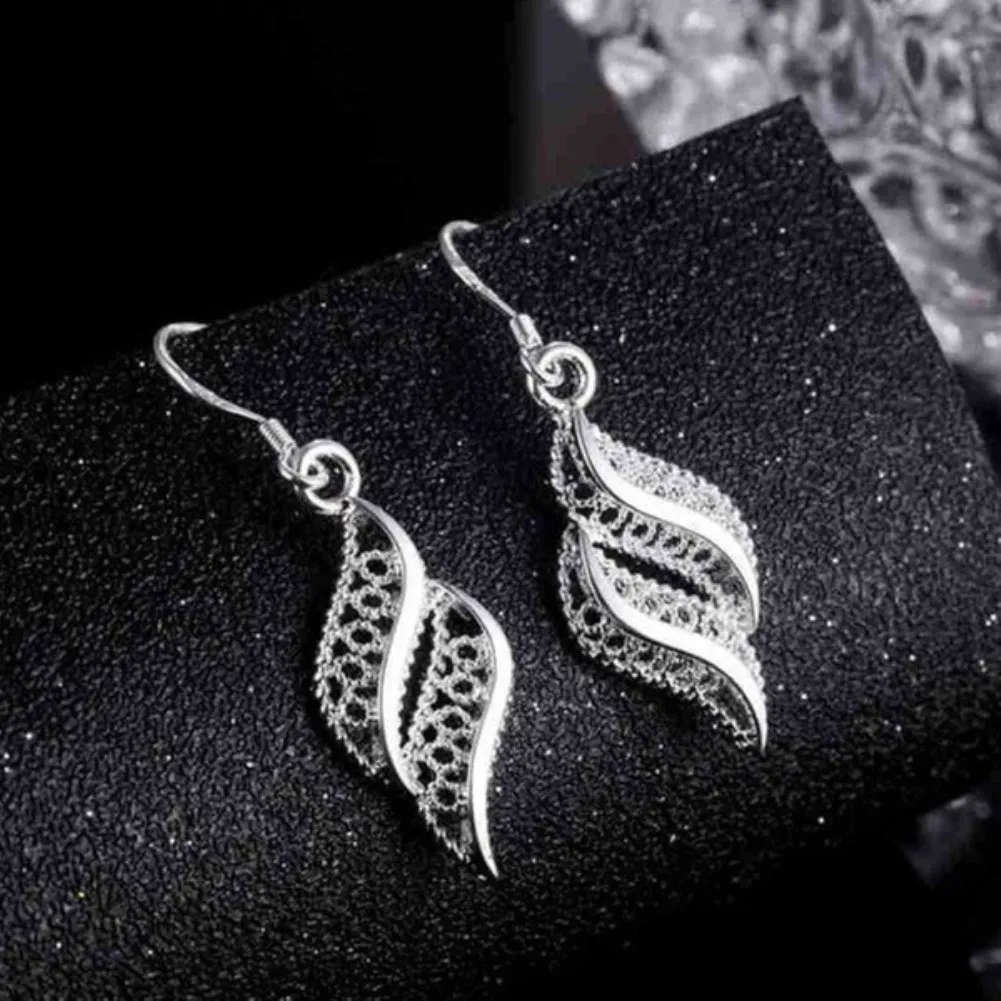 New 925 Sterling Silver charms Flowers leaf Earrings for Women fashion party wedding Jewelry Christmas Gifts vintage earrings
New 925 Sterling Silver charms Flowers leaf Earrings for Women fashion party wedding Jewelry Christmas Gifts vintage earrings