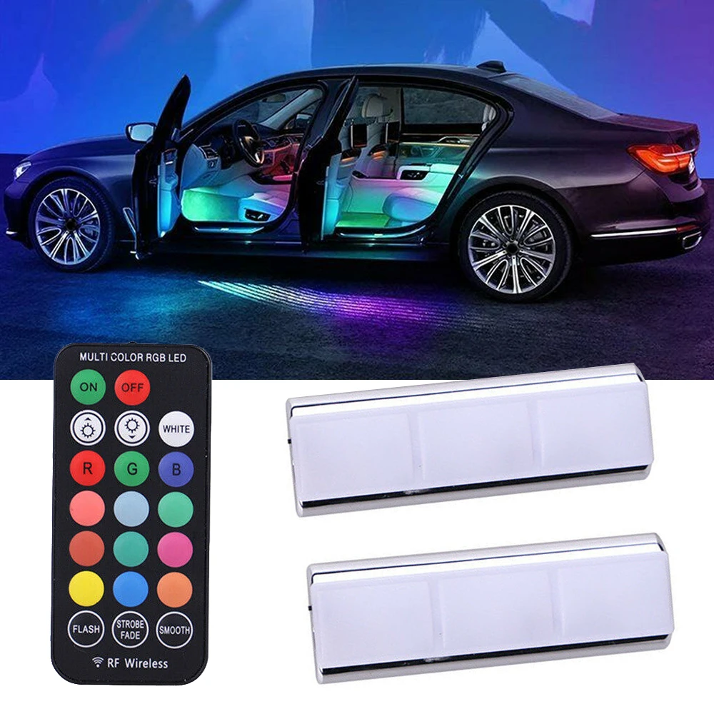 2Pcs Wireless RGB LED Car Interior Floor Decor Atmosphere Lamp Ambient Light Accessories USB Charging Portable Remote Control
2Pcs Wireless RGB LED Car Interior Floor Decor Atmosphere Lamp Ambient Light Accessories USB Charging Portable Remote Control