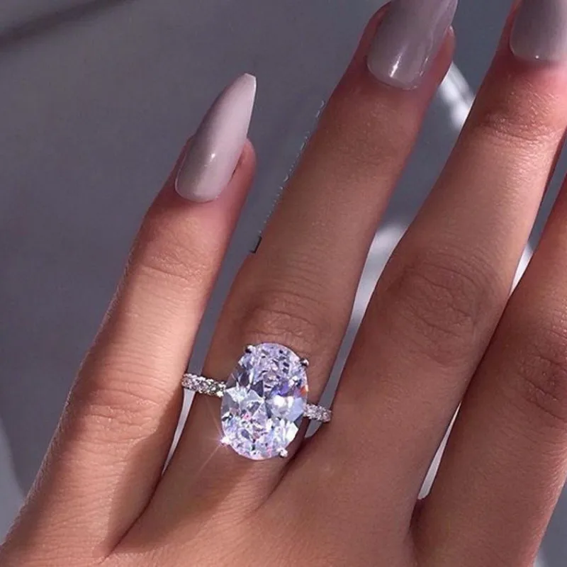 New Women Personality Large Oval Geometric White Gold Plated Zircon Ring Fashion Jewelry
New Women Personality Large Oval Geometric White Gold Plated Zircon Ring Fashion Jewelry