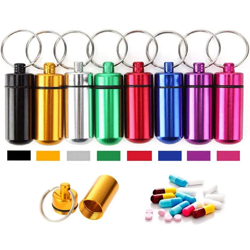 5PCS/Lot Waterproof Aluminum Pill Box Medicine Case Container Bottle Holder Keychain Mini Outdoor Camping First-Survival Tools
5PCS/Lot Waterproof Aluminum Pill Box Medicine Case Container Bottle Holder Keychain Mini Outdoor Camping First-Survival Tools