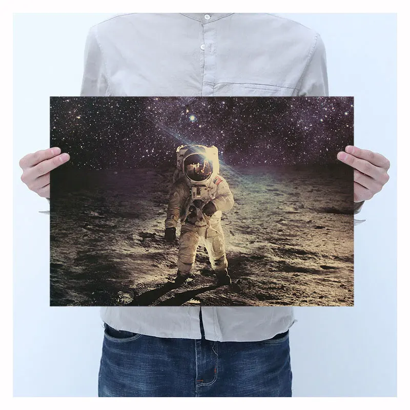 WINMIR Vintage Posters Astronaut Moon Landing Home Decor Painting Glueless Wall Stickers Retro Kraft Paper Poster Childs Gifts
WINMIR Vintage Posters Astronaut Moon Landing Home Decor Painting Glueless Wall Stickers Retro Kraft Paper Poster Childs Gifts