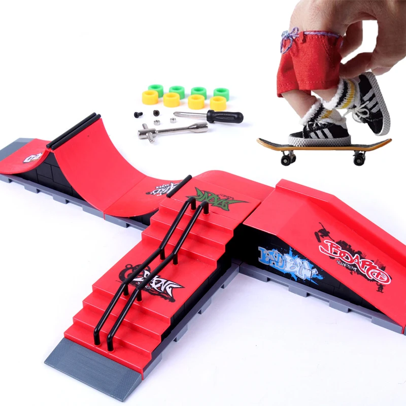 Skate Park Starter Kit Finger Skateboard Ramp - Ultimate Parks Training with Stair Rail and Half Pipe
Skate Park Starter Kit Finger Skateboard Ramp - Ultimate Parks Training with Stair Rail and Half Pipe