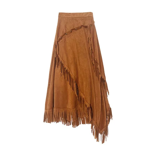 Fall Winter Black Skirt Women Vintage Ethnic Style Suede Fringed Irregular Skirt All Match High Waist Long Skirts New
Fall Winter Black Skirt Women Vintage Ethnic Style Suede Fringed Irregular Skirt All Match High Waist Long Skirts New