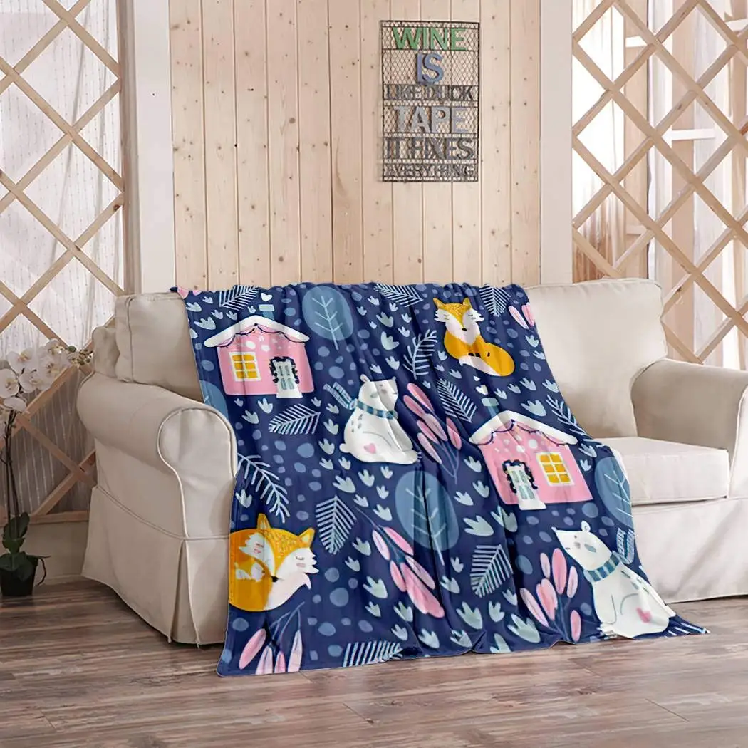 Winter Throw Blanket Bear and Fox Abstract Alaska Animal Antarctica Cartoon Home Soft Flannel Cozy Warm Lightweight
Winter Throw Blanket Bear and Fox Abstract Alaska Animal Antarctica Cartoon Home Soft Flannel Cozy Warm Lightweight