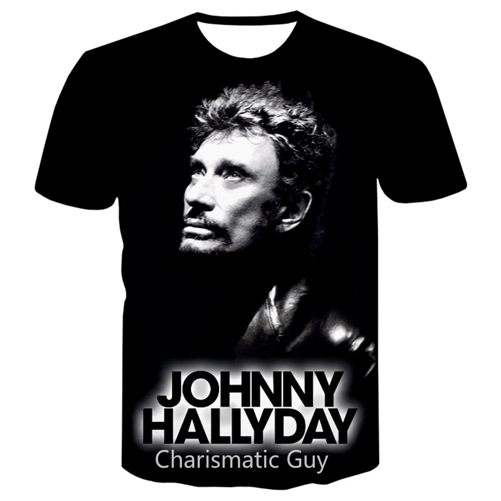 Summer Fashion T-Shirt Rock Singer Johnny Hallyday Casual Hip Hop Short Sleeve Oversized Tee Vintage Clothing Tops Streetwear
Summer Fashion T-Shirt Rock Singer Johnny Hallyday Casual Hip Hop Short Sleeve Oversized Tee Vintage Clothing Tops Streetwear