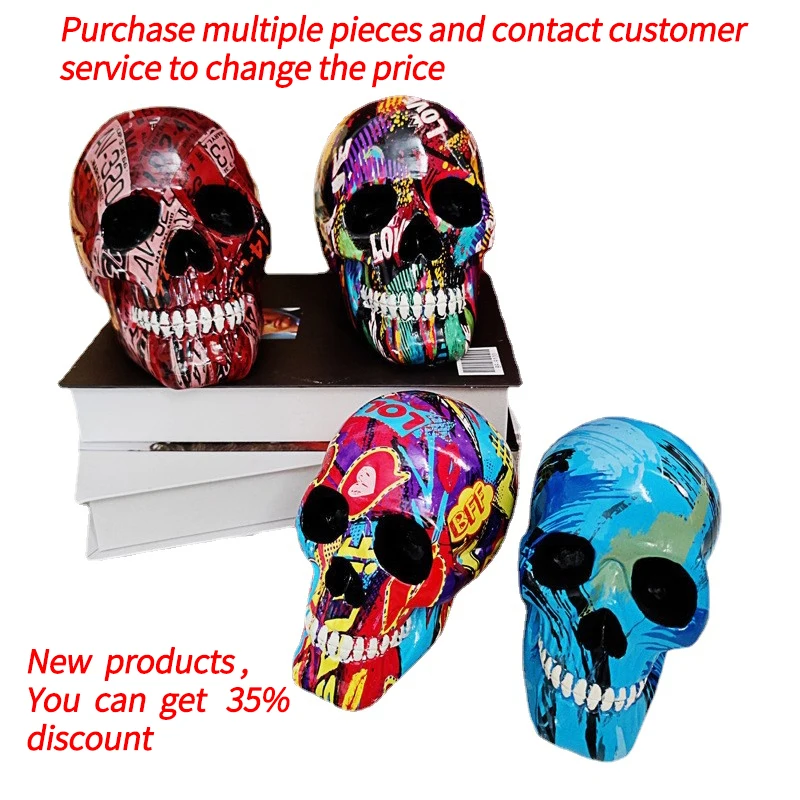 Graffiti Skull Artware Nordic Creative Resin Sculpture Ornament Home Decoration Bar Accessories Modern Art Gifts For Halloween
Graffiti Skull Artware Nordic Creative Resin Sculpture Ornament Home Decoration Bar Accessories Modern Art Gifts For Halloween