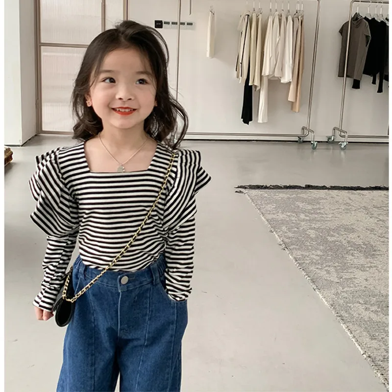 Корейская футболка, Детские футболки, одежда для малышей, повседневные стильные топы для девочек, полосатые хлопковые весенние детские фут...
Корейская футболка, Детские футболки, одежда для малышей, повседневные стильные топы для девочек, полосатые хлопковые весенние детские фут...