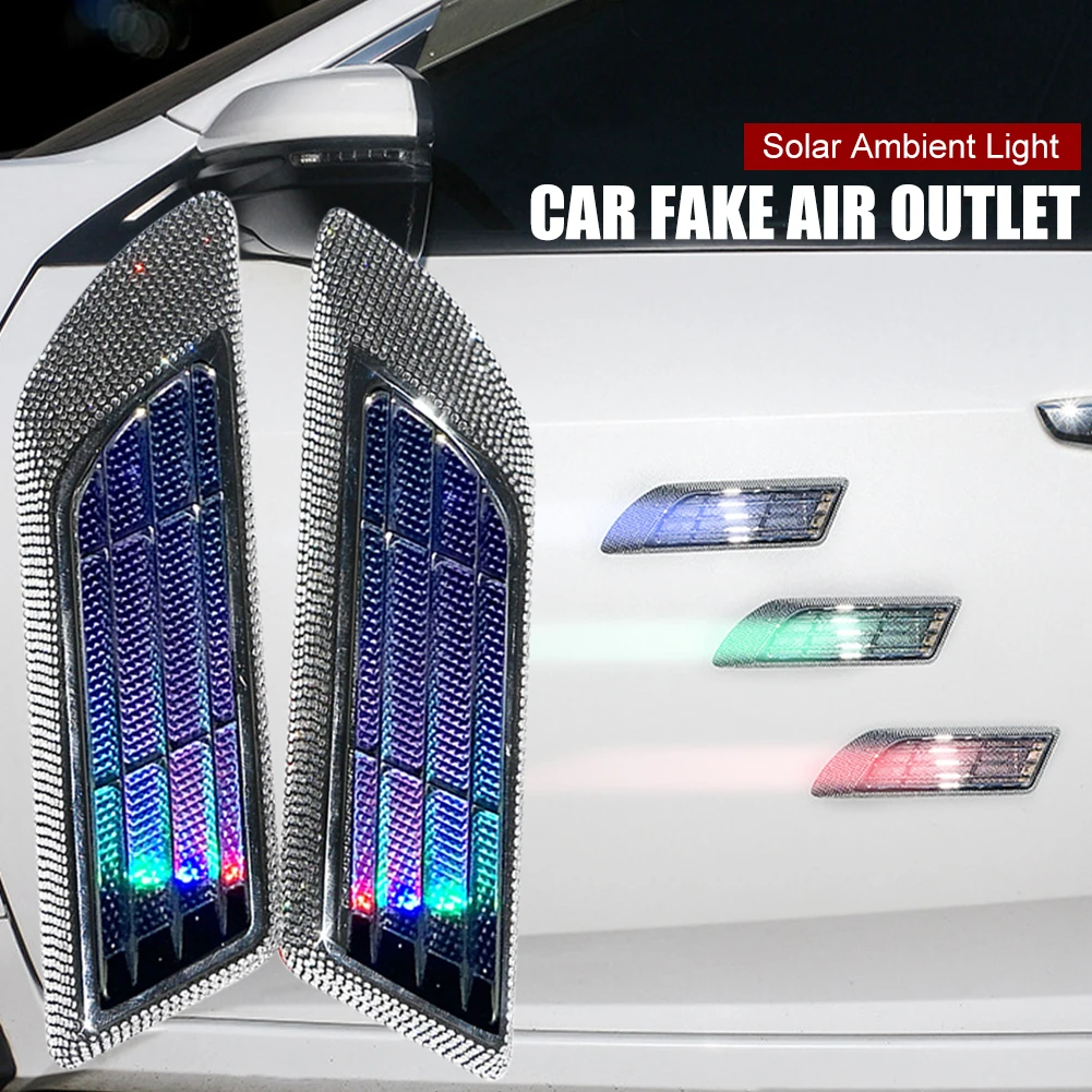 2Pcs Car Side Air Flow Intake Cover with Solar LED Light Fender Air Grille Sticker Decoration Auto Styling Exterior Accessories
2Pcs Car Side Air Flow Intake Cover with Solar LED Light Fender Air Grille Sticker Decoration Auto Styling Exterior Accessories
