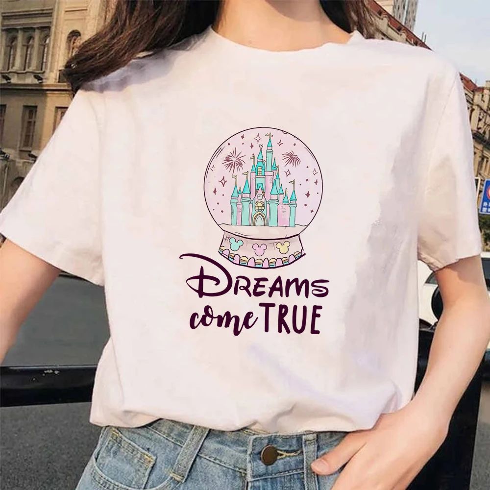 Women White New Products Pattern Print T-shirt Modern Trendy Disney Castle Tshirt Popular Short Sleeve Disney Summer T Shirt
Women White New Products Pattern Print T-shirt Modern Trendy Disney Castle Tshirt Popular Short Sleeve Disney Summer T Shirt