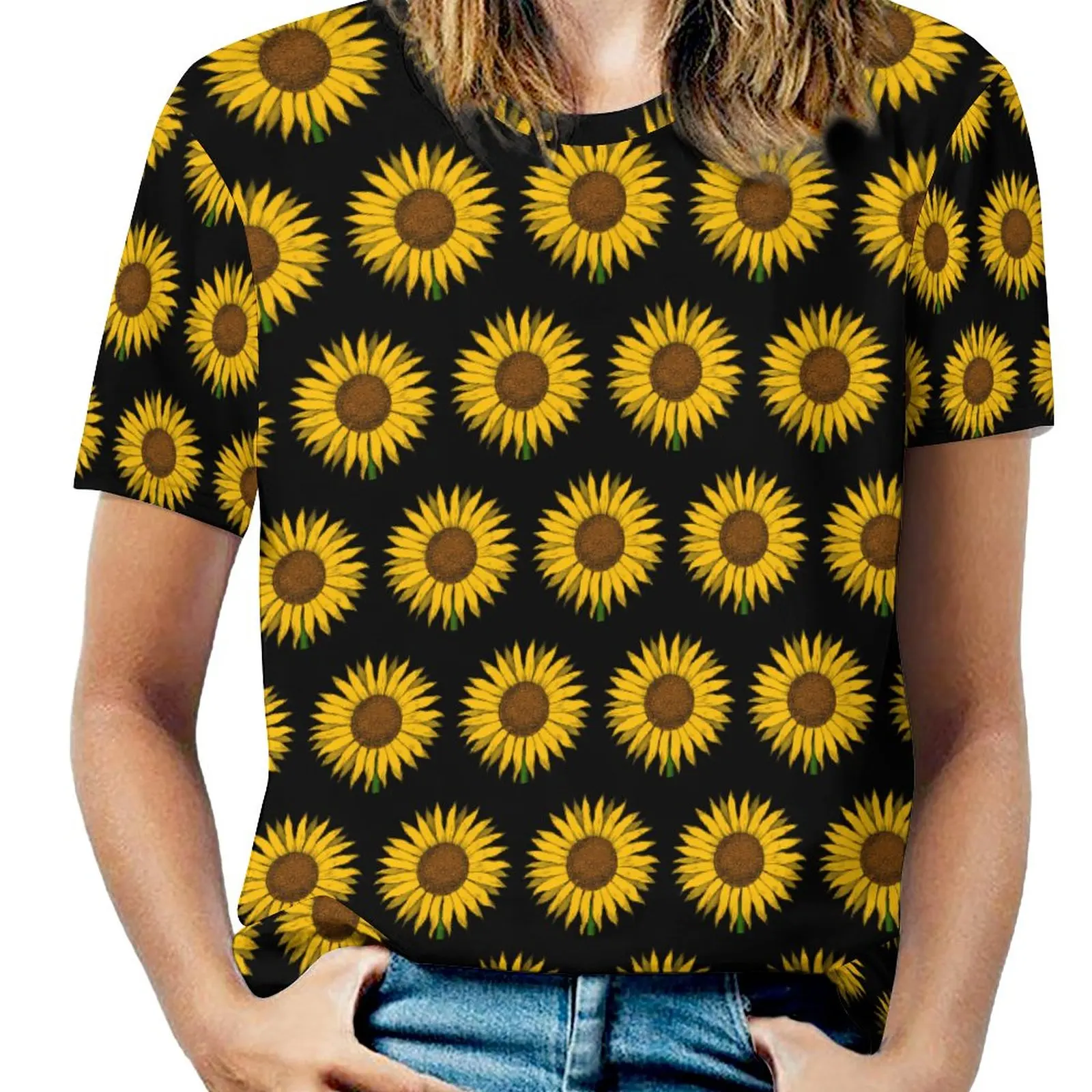 Yellow Flower T-Shirt Sunflower Print Retro T-Shirts Short Sleeves Custom Tops Women Simple Tees Big Size 5XL 6XL
Yellow Flower T-Shirt Sunflower Print Retro T-Shirts Short Sleeves Custom Tops Women Simple Tees Big Size 5XL 6XL