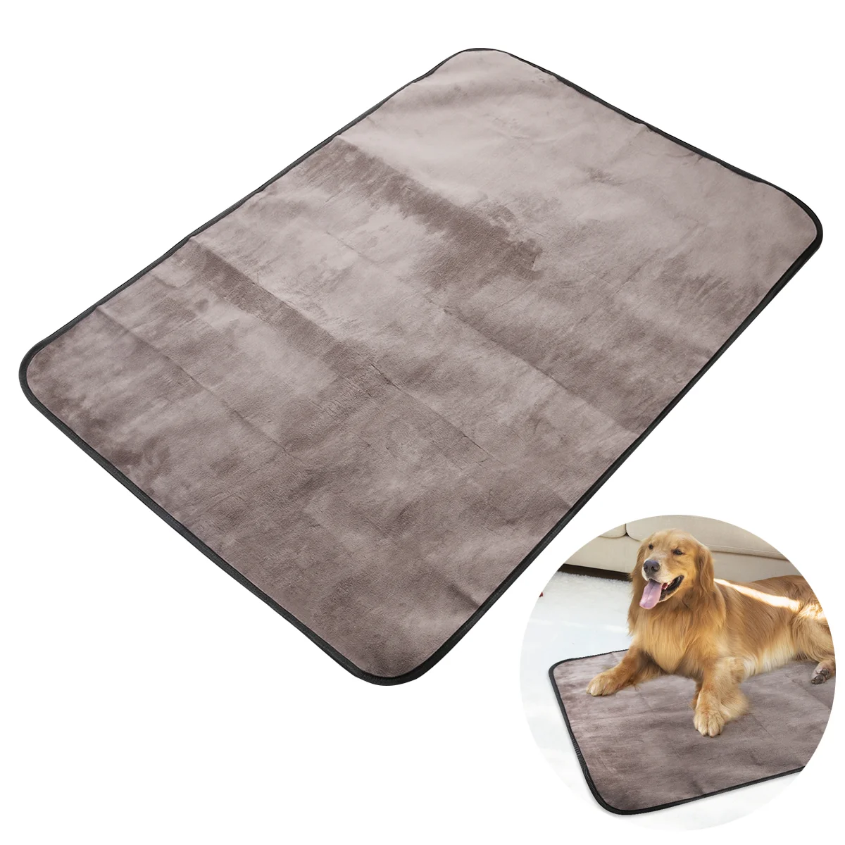 

Pet Blanket Waterproof Portable Collapsible Multifunctional 100x70cm Pet Plush Mat for Dog Kitten Cat Puppy