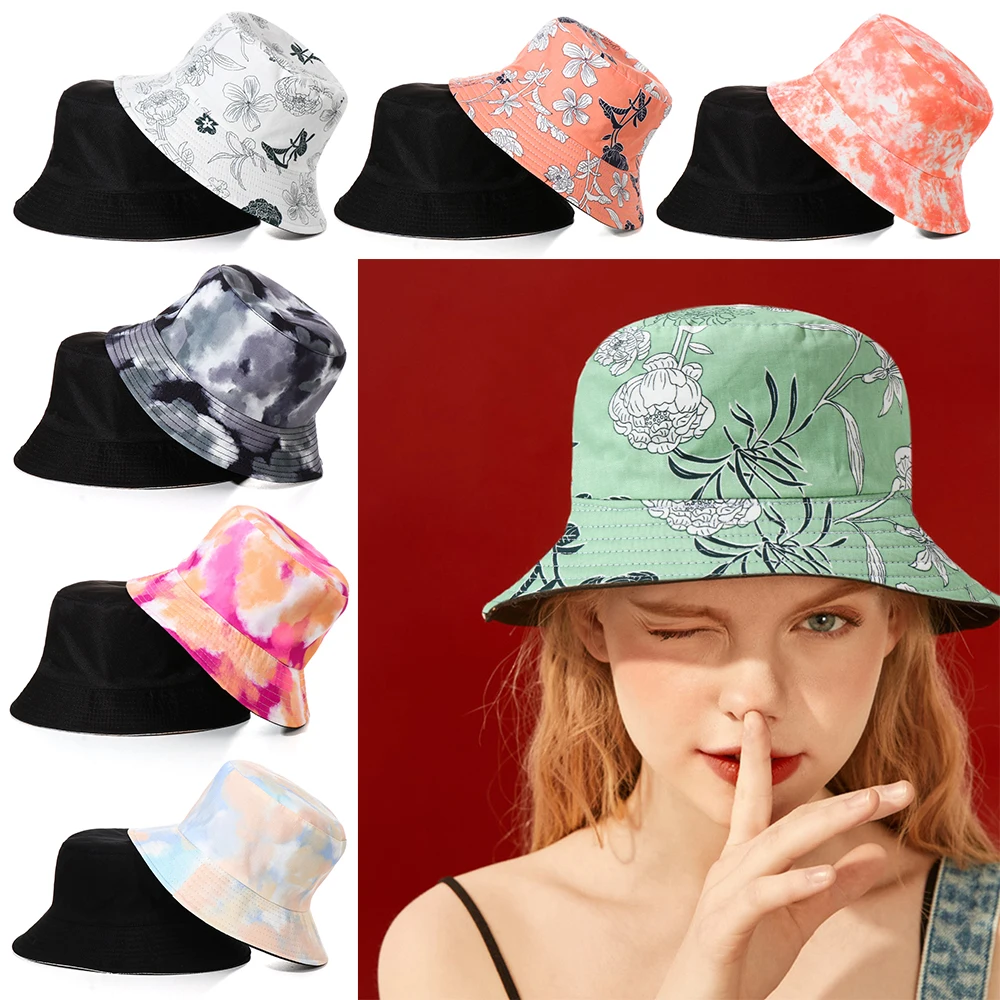 Tie Dye Print Beach Reversible Double-Sided Foldable Bucket Hats Fisherman Cap Sun Hat Peony
Tie Dye Print Beach Reversible Double-Sided Foldable Bucket Hats Fisherman Cap Sun Hat Peony