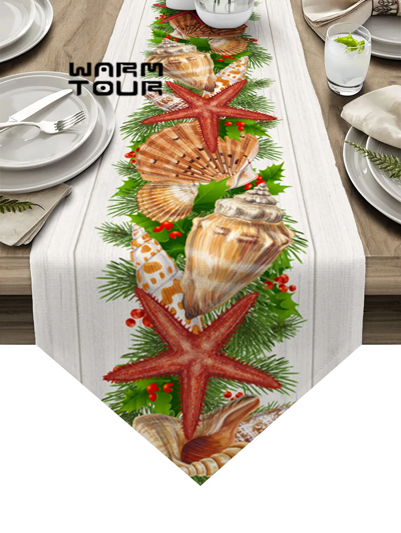 Рождественская сосновая игла, ракушка, морская звезда, настольная дорожка, Рождественская настольная дорожка для ужина и вечеринки, Настол...
Рождественская сосновая игла, ракушка, морская звезда, настольная дорожка, Рождественская настольная дорожка для ужина и вечеринки, Настол...
