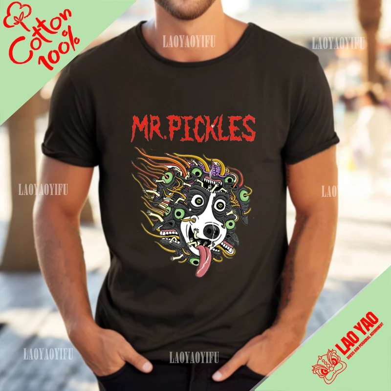 Футболка Mr Pickles мужская с принтом ужасная собака 100% хлопок уличная одежда Y2k топы