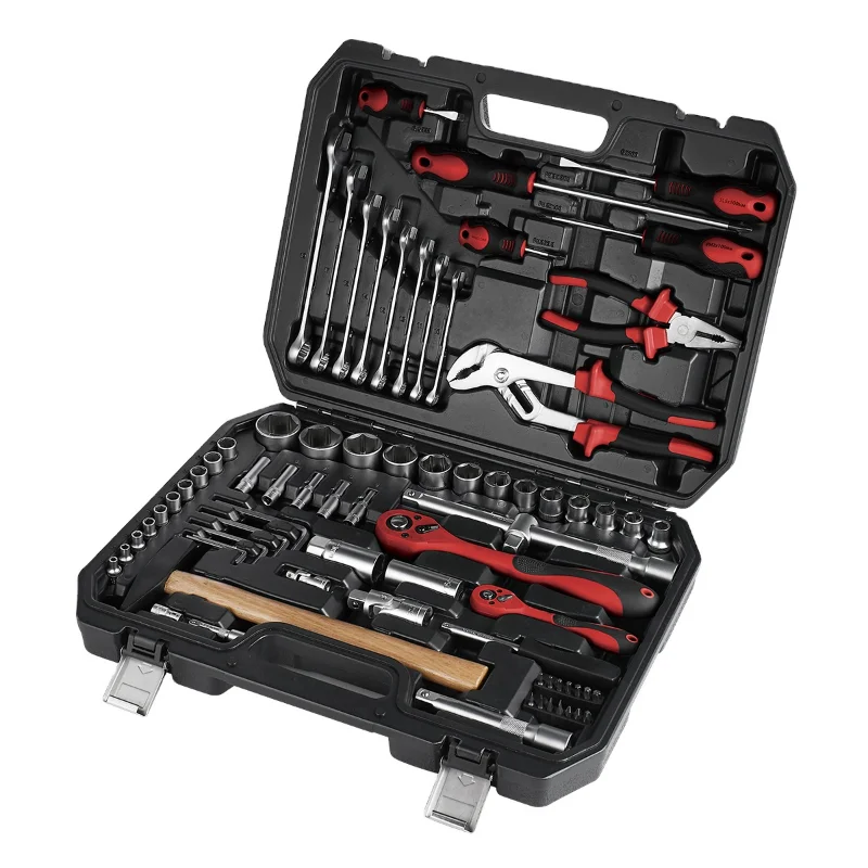 76 Pieces Multi Repair Automobile Tools Set Mechanic Ratchet Wrench Socket Set 1/2 House Complete Auto Tool Kits For Car Box
76 Pieces Multi Repair Automobile Tools Set Mechanic Ratchet Wrench Socket Set 1/2 House Complete Auto Tool Kits For Car Box